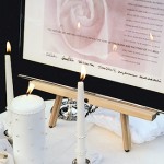 Unity Candle and Ketubah on display at an interfaith wedding Â©ModernKetubah