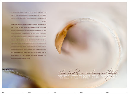 Falling Leaf (wide) ketubah by Daniel Sroka
