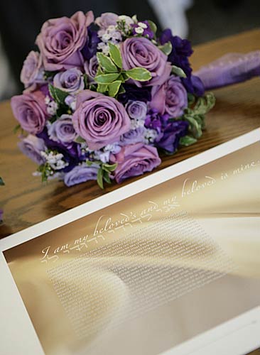 Nicole and Jonathan's ketubah is 'Petals' by Daniel Sroka www.modernketubah.com.