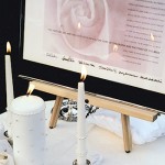 Unity Candle and Ketubah at an Interfaith Wedding Â©ModernKetubah.com