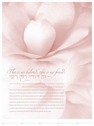 Bloom ketubah by Daniel Sroka