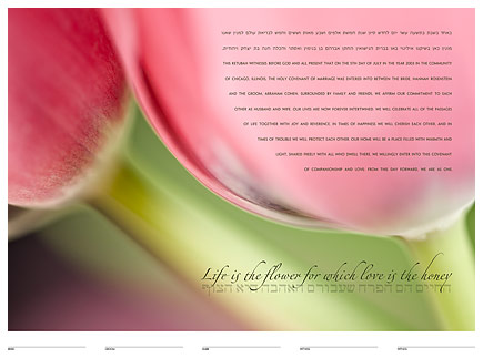 Twin Tulips ketubah by Daniel Sroka